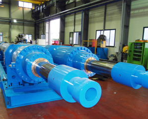 Hydraulic cylinder for offshore plants